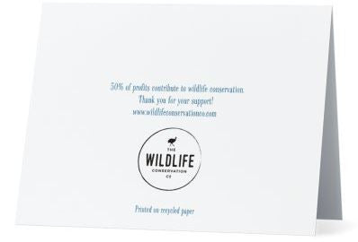 Greeting Card | Printed on 100% Recycled Paper | Helps Endangered Species